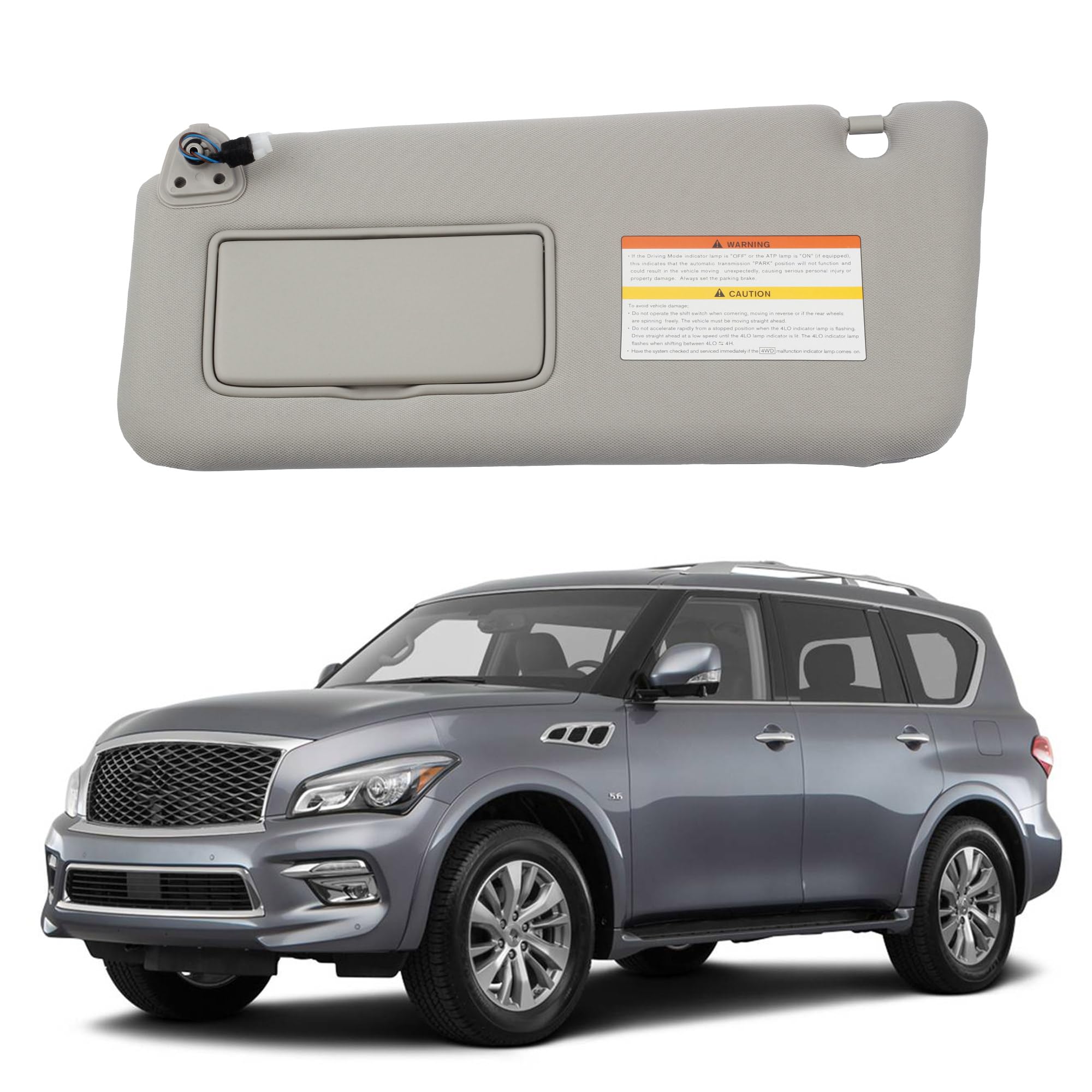 Amazon.com: Dasbecan Gray Left Driver Side Sun Visor Compatible